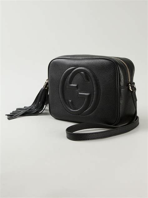 gucci black circle hard sided leather cross body handbag|Gucci bags black soft leather.